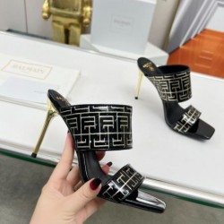 2024SS 抜群なブランドプリント BALMAIN バルマン レディーススリッパ
