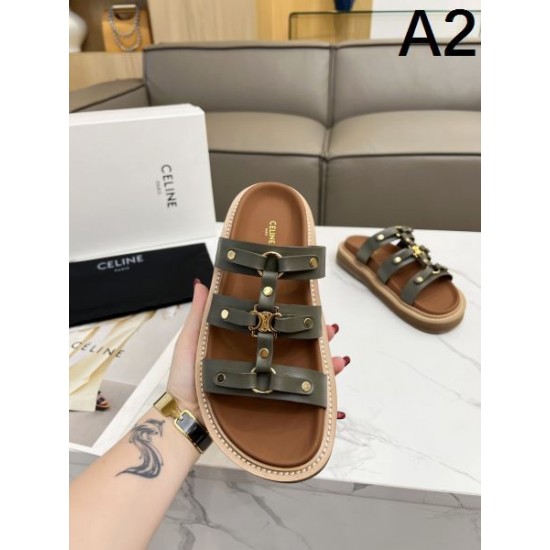 2024SS 著名人やセレブも愛用する CELINE セリーヌ レディースサンダル 2024SS 著名人やセレブも愛用する CELINE セリーヌ レディースサンダル