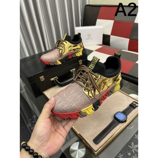 VERSACE ヴェルサーチェ 抜群な新鮮度 2024SS メンズ用 カジュアルシューズ VERSACE ヴェルサーチェ 抜群な新鮮度 2024SS メンズ用 カジュアルシューズ