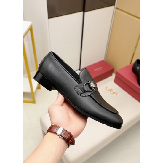 FERRAGAMO サルヴァトーレ フェラガモ 肌触りがよい 2024SS メンズ用 ビジネスシューズ FERRAGAMO サルヴァトーレ フェラガモ 肌触りがよい 2024SS メンズ用 ビジネスシューズ