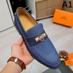 HERMES エルメス 素敵なコーデは大注目 2024SS メンズ用 ビジネスシューズ