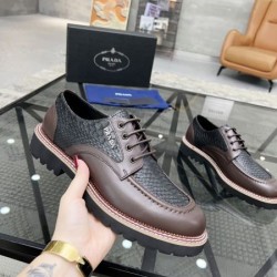 PRADA プラダ 今や定番アイテム好評品 2024SS メンズ用 ビジネスシューズ