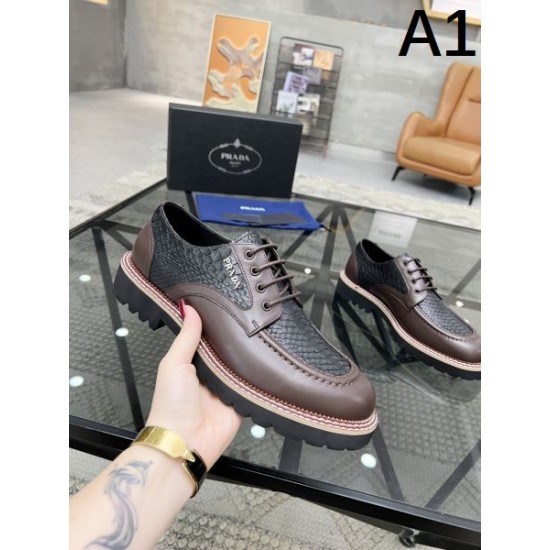 PRADA プラダ 今や定番アイテム好評品 2024SS メンズ用 ビジネスシューズ PRADA プラダ 今や定番アイテム好評品 2024SS メンズ用 ビジネスシューズ