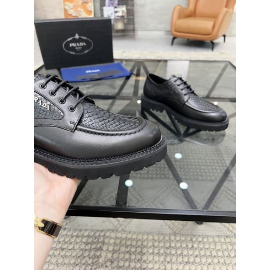 PRADA プラダ 今や定番アイテム好評品 2024SS メンズ用 ビジネスシューズ PRADA プラダ 今や定番アイテム好評品 2024SS メンズ用 ビジネスシューズ