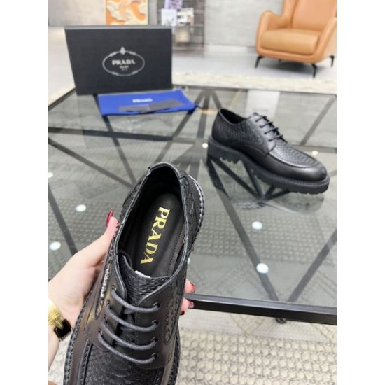 PRADA プラダ 今や定番アイテム好評品 2024SS メンズ用 ビジネスシューズ PRADA プラダ 今や定番アイテム好評品 2024SS メンズ用 ビジネスシューズ