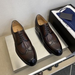 PRADA プラダ 今期新作人気の美ライン 2024SS メンズ用 ビジネスシューズ