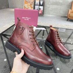 2024FW メンズ用 ブーツ FERRAGAMO サルヴァトーレ フェラガモ 注目No.1