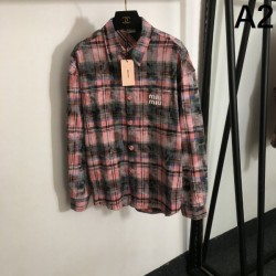 MIU MIU ミュウミュウ 長袖シャツ 2024FW 最新でおしゃれな