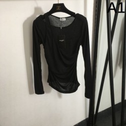 YSL イヴ サンローラン 長袖Tシャツ 2024FW 大人気セール