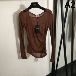 YSL イヴ サンローラン 長袖Tシャツ 2024FW 大人気セール