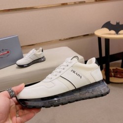 2024FW メンズ用 カジュアルシューズ PRADA プラダ キレイ色チェック秋冬