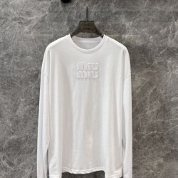 MIU MIU ミュウミュウ 長袖Tシャツ 2024FW 気になるアイテム人気