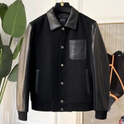 2024FW PRADA プラダ 最新先取りおしゃれなロゴ入り コート