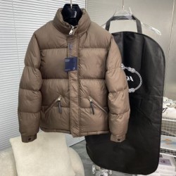 2024FW PRADA プラダ 新作限定版プリント メンズ用 ダウンジャケット 