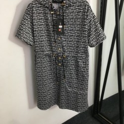 2024SS ワンピース BALMAIN バルマン 抜群なブランドプリント