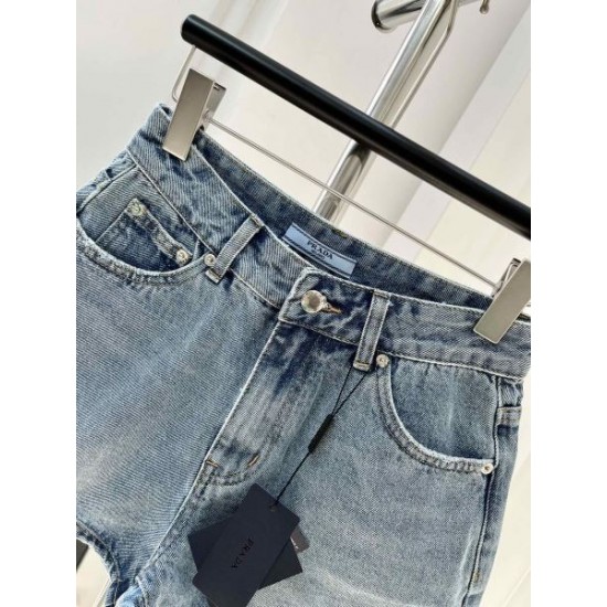 2024SS デニムパンツ PRADA プラダ カジュアルな雰囲気があり