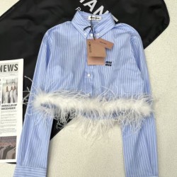 2024SS 長袖シャツ MIU MIU ミュウミュウ 今季新作 セール