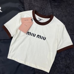 2024SS 半袖Tシャツ MIU MIU ミュウミュウ 必見素敵お上品