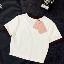 2024SS 半袖Tシャツ MIU MIU ミュウミュウ 必見素敵お上品
