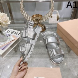 2024SS ギフトにオススメ MIU MIU ミュウミュウ レディースサンダル