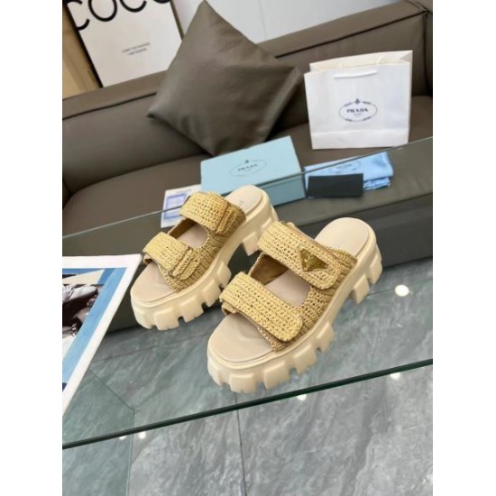 2024SS 色気のあるスタイルに仕上げ PRADA プラダ レディーススリッパ 2024SS 色気のあるスタイルに仕上げ PRADA プラダ レディーススリッパ