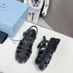 2024SS 肌触りの良い着心地抜群新作 PRADA プラダ レディースサンダル
