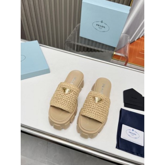 2024SS カジュアルスタイルを軽快に PRADA プラダ レディーススリッパ 2024SS カジュアルスタイルを軽快に PRADA プラダ レディーススリッパ