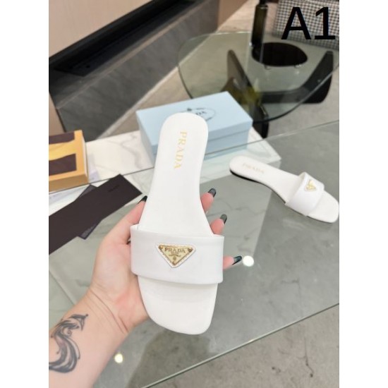 2024SS 海外でも若者たちに大人気な PRADA プラダ レディーススリッパ 2024SS 海外でも若者たちに大人気な PRADA プラダ レディーススリッパ