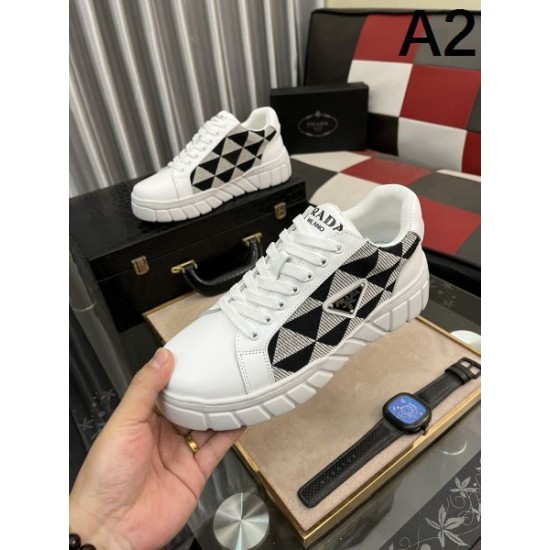 PRADA プラダ スタイリッシュな雰囲気 2024SS メンズ用 カジュアルシューズ PRADA プラダ スタイリッシュな雰囲気 2024SS メンズ用 カジュアルシューズ