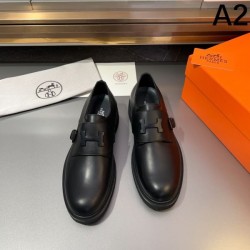 HERMES エルメス 人気モデルの夏季新作 2024SS メンズ用 ビジネスシューズ 