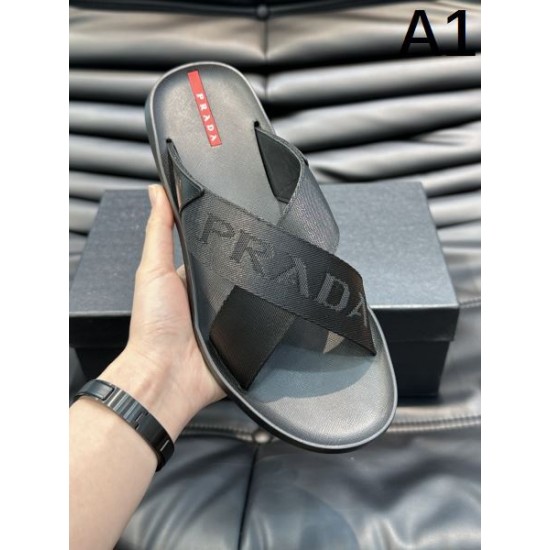 PRADA プラダ おしゃれに見せるキーワード 2024SS メンズ用 スリッパ PRADA プラダ おしゃれに見せるキーワード 2024SS メンズ用 スリッパ