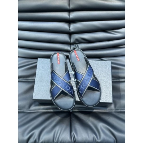 PRADA プラダ おしゃれに見せるキーワード 2024SS メンズ用 スリッパ PRADA プラダ おしゃれに見せるキーワード 2024SS メンズ用 スリッパ