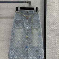 2024SS デニムスカート LOUIS VUITTON ルイヴィトン 大特価新作限定