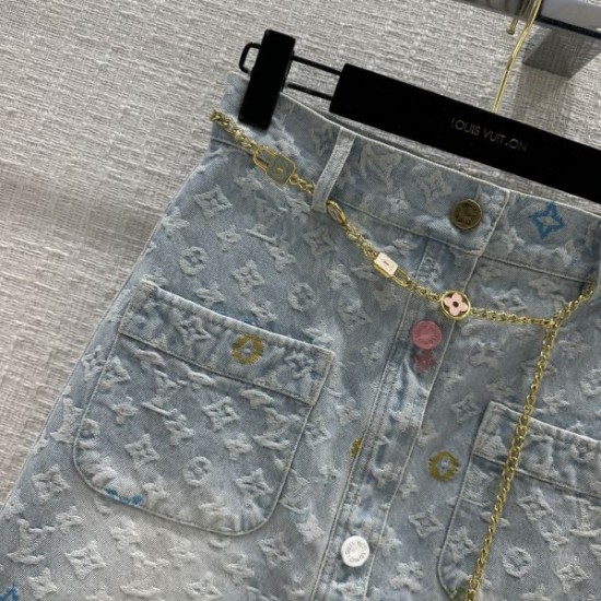 2024SS デニムスカート LOUIS VUITTON ルイヴィトン 大特価新作限定