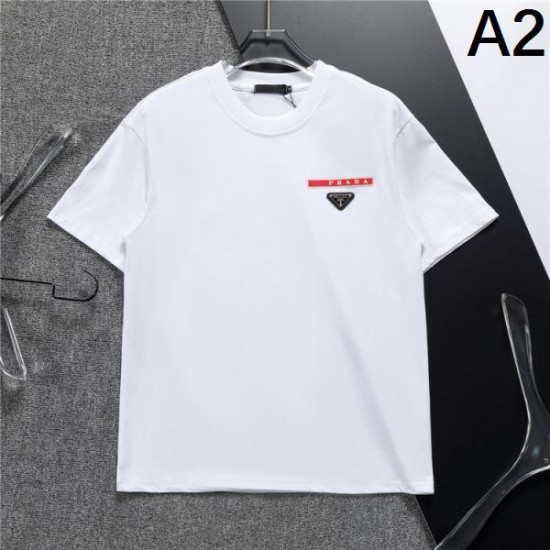 2024SS 定番のストリートスタイル PRADA プラダ 半袖Tシャツ 2024SS 定番のストリートスタイル PRADA プラダ 半袖Tシャツ