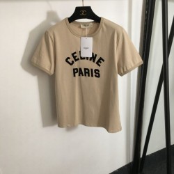 2024SS 半袖Tシャツ CELINE セリーヌ レトロ感のあるデザイン