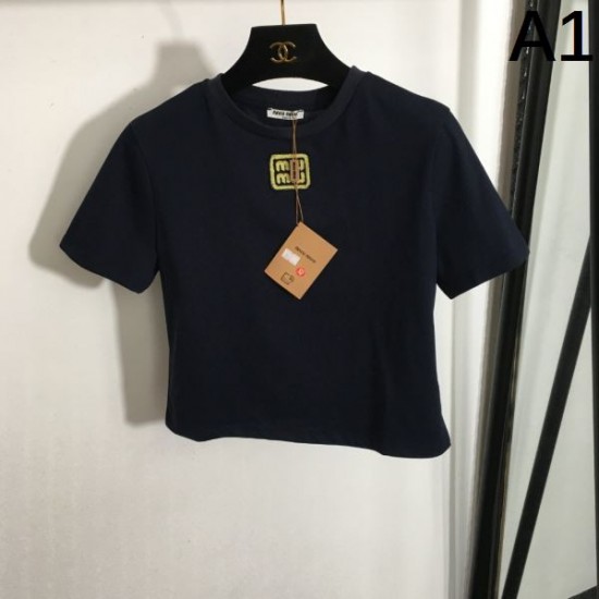 2024SS 半袖Tシャツ MIU MIU ミュウミュウ 定番人気商品 2024SS 半袖Tシャツ MIU MIU ミュウミュウ 定番人気商品
