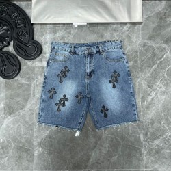 2024SS キレイ色チェック春夏 CHROME HEARTS クロムハーツ デニムパンツ