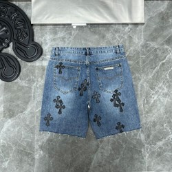 2024SS キレイ色チェック春夏 CHROME HEARTS クロムハーツ デニムパンツ