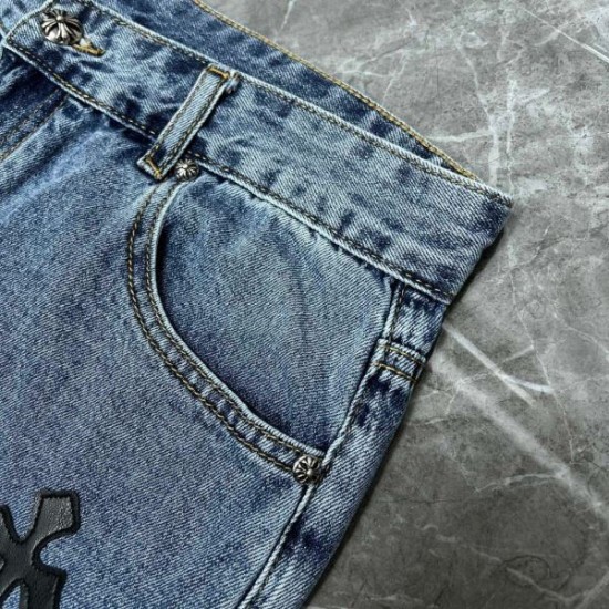 2024SS キレイ色チェック春夏 CHROME HEARTS クロムハーツ デニムパンツ 2024SS キレイ色チェック春夏 CHROME HEARTS クロムハーツ デニムパンツ