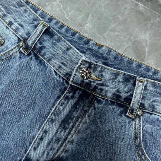 2024SS キレイ色チェック春夏 CHROME HEARTS クロムハーツ デニムパンツ 2024SS キレイ色チェック春夏 CHROME HEARTS クロムハーツ デニムパンツ