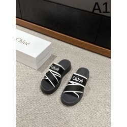 2024SS キレイ色チェック春夏 CHLOE クロエ レディースサンダル