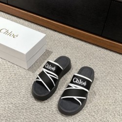 2024SS キレイ色チェック春夏 CHLOE クロエ レディースサンダル