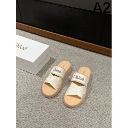 2024SS キレイ色チェック春夏 CHLOE クロエ レディースサンダル