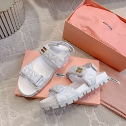2024SS 最安値挑戦！ MIU MIU ミュウミュウ レディースサンダル