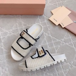 2024SS 高級感がUP! MIU MIU ミュウミュウ レディースサンダル