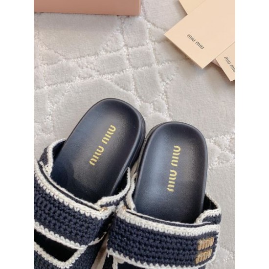 2024SS 高級感がUP! MIU MIU ミュウミュウ レディースサンダル 2024SS 高級感がUP! MIU MIU ミュウミュウ レディースサンダル
