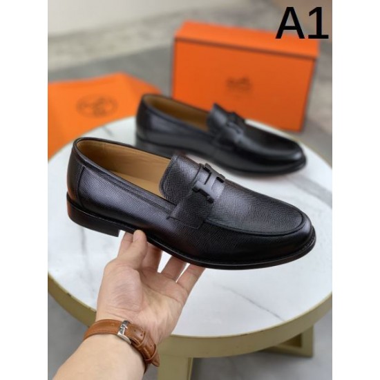 HERMES エルメス ビンテージ感のある 2024SS メンズ用 ビジネスシューズ