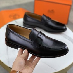 HERMES エルメス ビンテージ感のある 2024SS メンズ用 ビジネスシューズ
