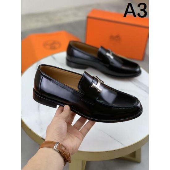 HERMES エルメス ビンテージ感のある 2024SS メンズ用 ビジネスシューズ